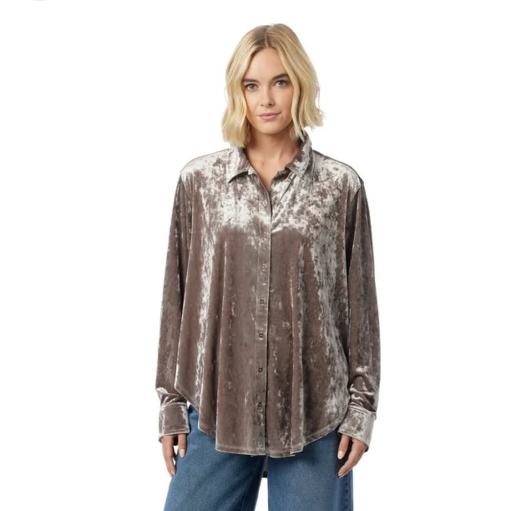 Metallic Velvet Blouse